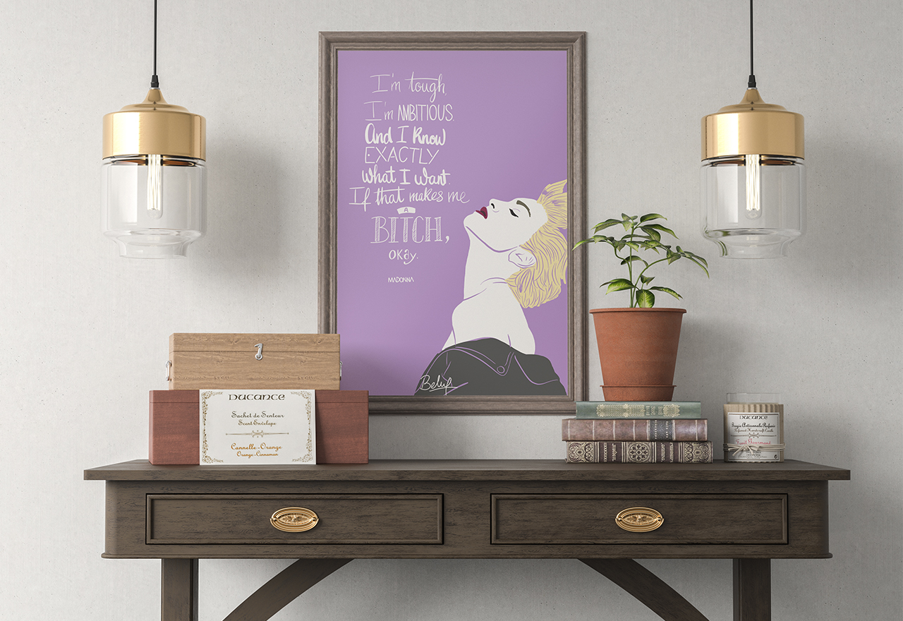 ilustración madonna belupina design