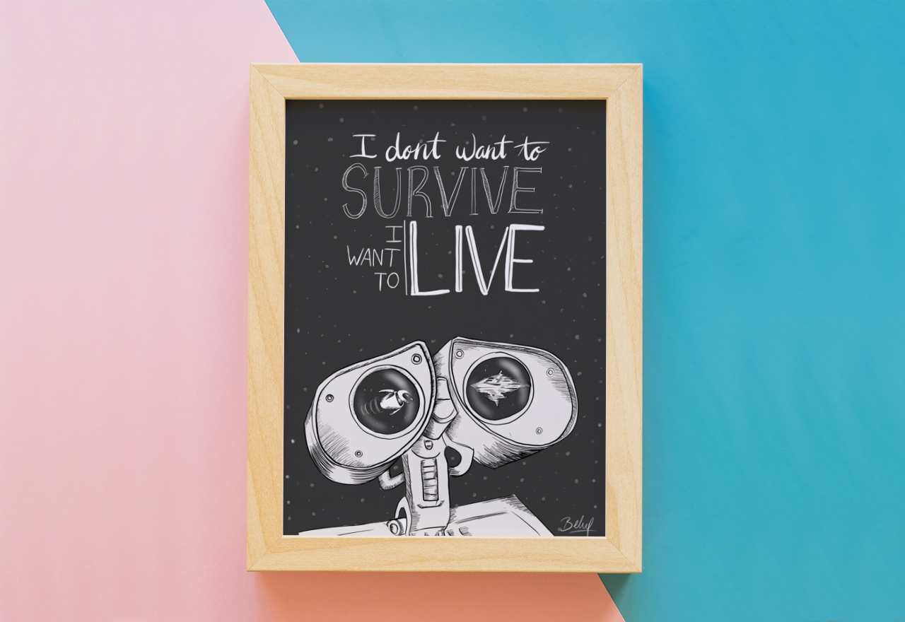 ilustración wall-e belupina design